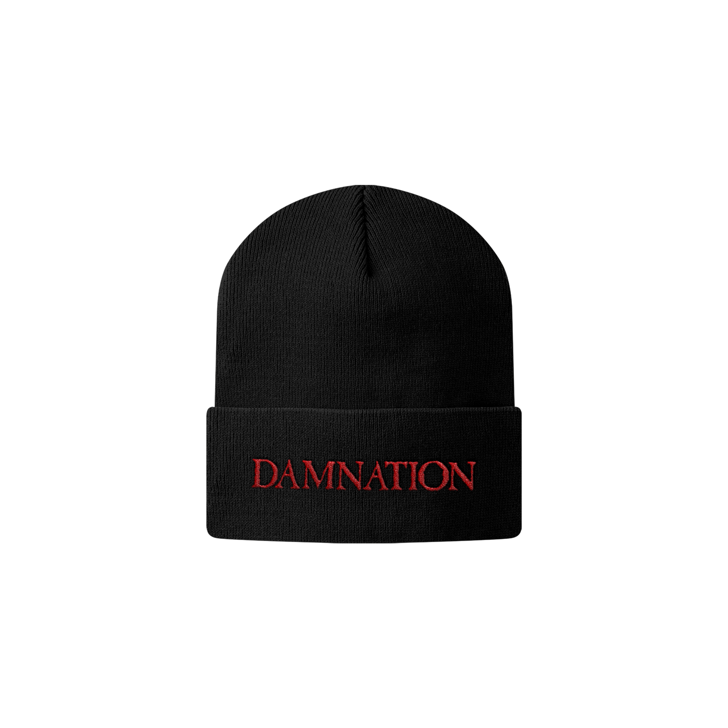 DAMNATION RED LOGO BEANIE