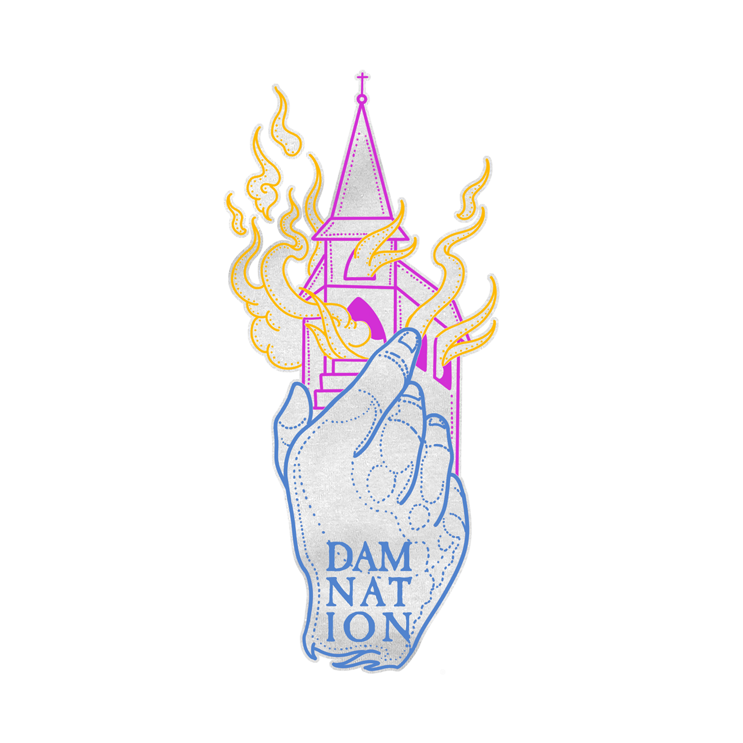 BURNING FAITH WHITE SHIRT