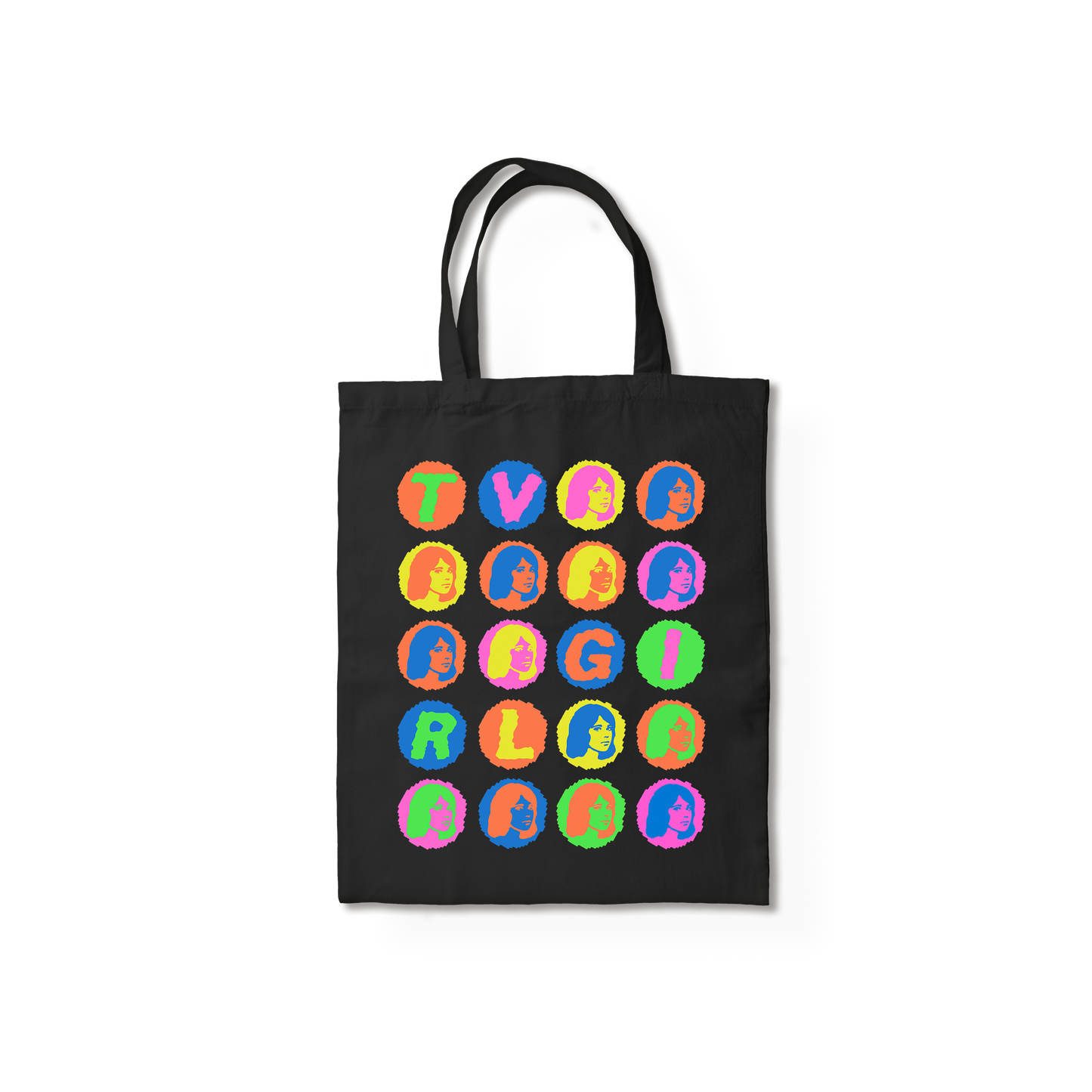 CIRCLES BLACK TOTE BAG