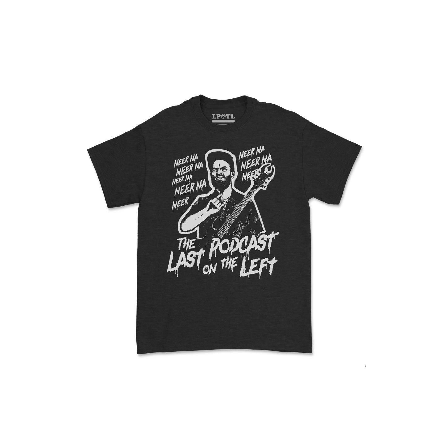 RAUNCHY LICKS HEATHER BLACK SHIRT