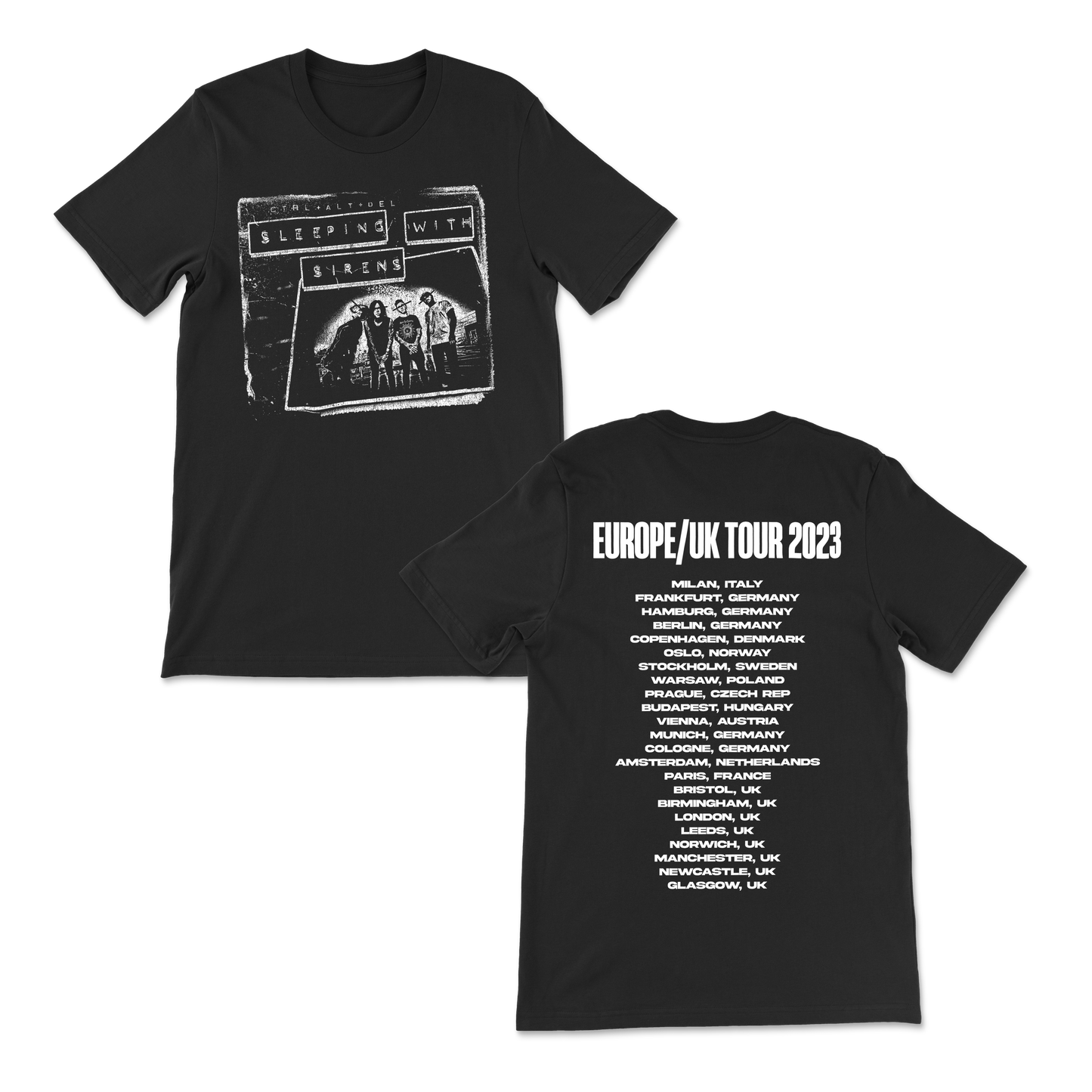 CTRL+ALT+DEL TOUR BLACK SHIRT