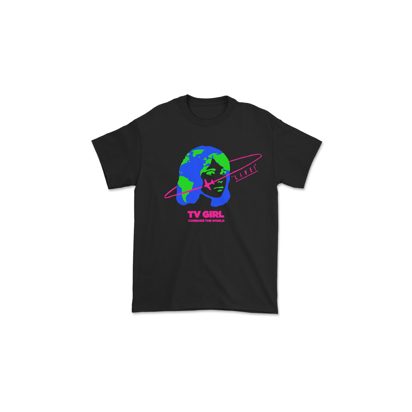 AROUND THE WORLD BLACK TEE