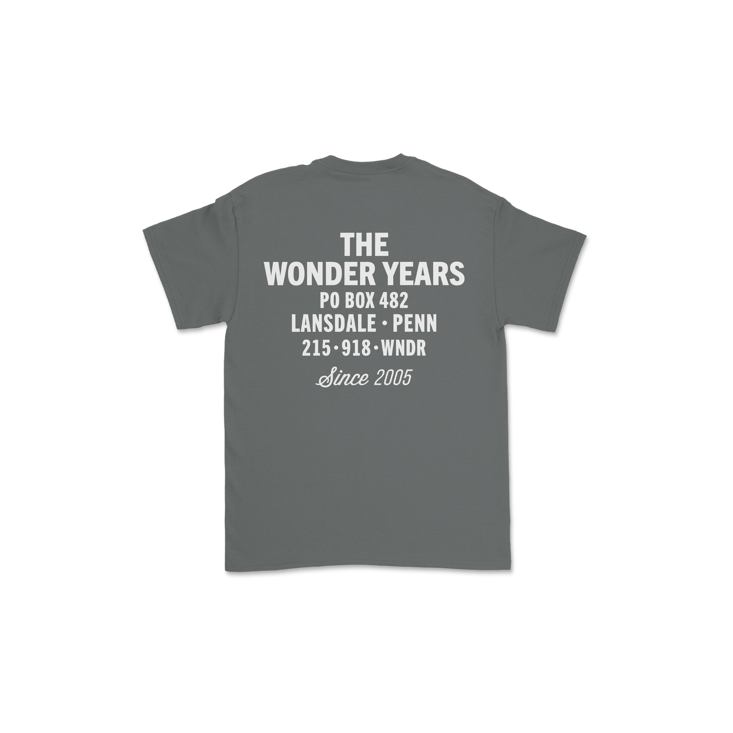 PO BOX CHARCOAL TEE