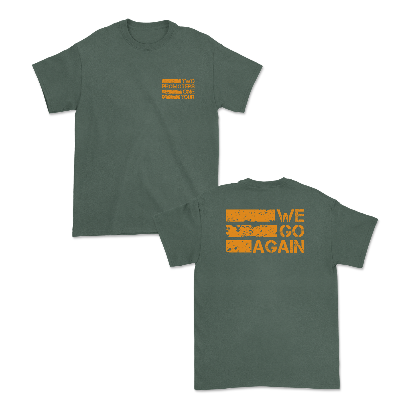 WE GO AGAIN STONE WASHED GREEN TEE