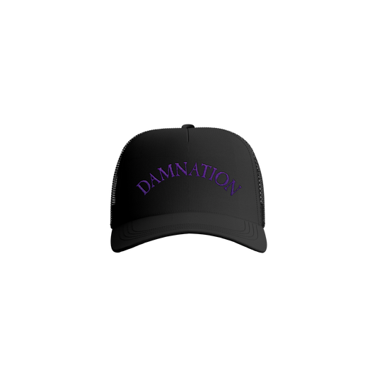 DAMNATION PURPLE LOGO CAP