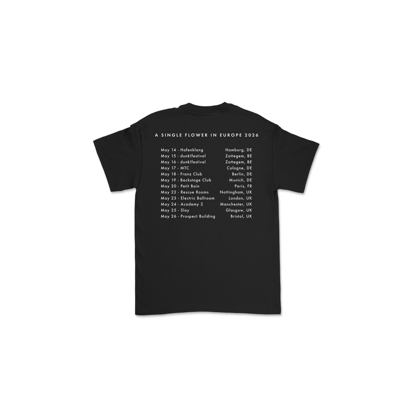 A SINGLE FLOWER TOUR TEE